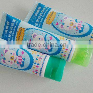 plastic tube for body lotion packaging,cosmetic tube with flip-top cap,PE tube,offset printing tube