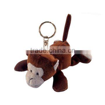 keychain mini plush stuffed toy monkey soft toy , stuffed animal samll monkey keychain