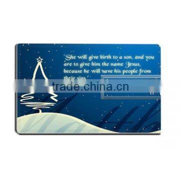 Customer Designed Business Card USB Flash Disk For Christmas