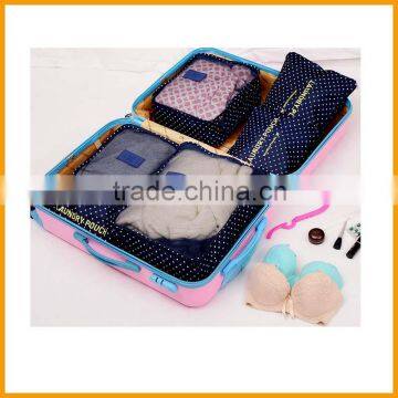 Travel Clothing Organizer Bag Set 6PCS Storage Mesh Pouch Colorful Cosmetic Bag /Tavel Organizer Bag 6pcs/set