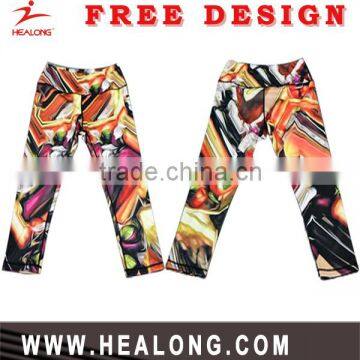 wholesale custom made subliamtion printed OEM women's yoga pants women leggings