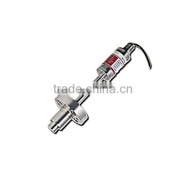 Flange rigid stem melt pressure transducer sensor