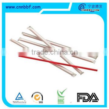 Stirrer/milk straw/coffee straw/ thin drinking straw with individual wrapped