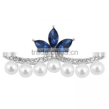 China Supplier Cheap Wholesale Zinc Alloy Magnetic Artificial Flower Rhinestone Brooch photo-2