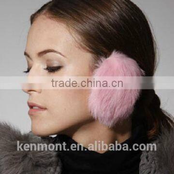 2015 hot sales 100% rabbit hair custom warm outdoor earmuffs