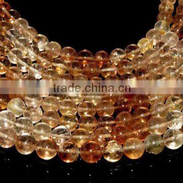 Imperial Topaz Smooth Roundel Beads