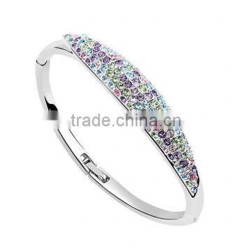 High Quality Fashion Women Silver Plated Rhinestone Bracelet