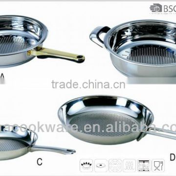 High Quality 18/8 Stainless Steel Frying Pan with bakelite handle