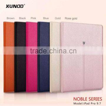 XUNDD Noble series litchi grain leather case for ipad pro 9.7 card slot holder flip pu leather case for ipad pro 9.7