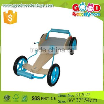 2015 Factory wholesale price plywood fancy wooden cart toy, 4 wheel wooden toys cart for kids