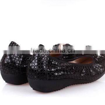 Sexy Cheap Black Fold up Flat Ballerina Shoes photo-3