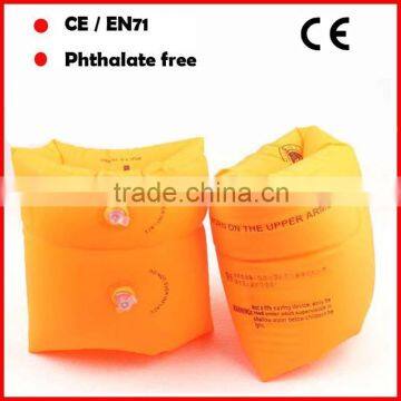 PVC yellow swimming armbands for adults