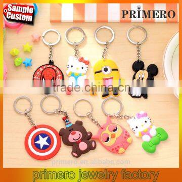 2016 New Arrival Cartoon Animal Silicone KeyChain Best Quality Creative Lovers Key Ring