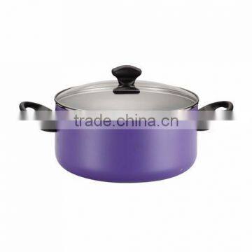 Hot Selling Purple Color Aluminum Non-stick & Ceramic Cookware Sets photo-3