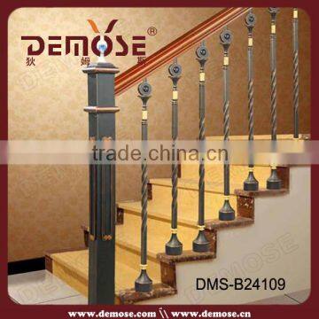 wrought iron stair handrail wall mounted