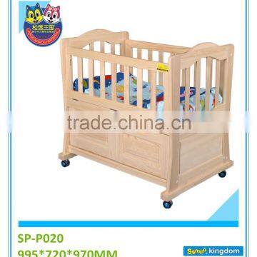 Drawers baby cots, wooden baby cribs with wheels