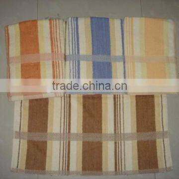 100% cotton yarn dyed bath towel