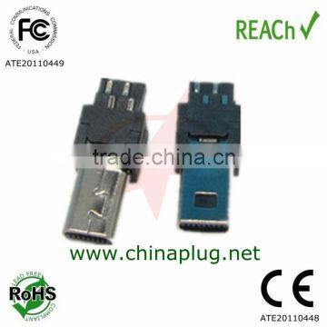 Mini usb 8 pin connector of micro usb connector for mini usb camera