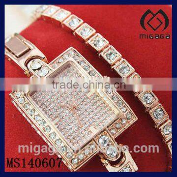 fashion rhinestone bracelet wristwatches for women-women's fashion rhinestone chain bracelet wristwatches