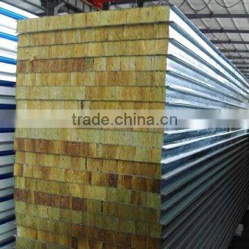 shipping container house material V960 red corrugated steel sheet coated upper face insulation rockwool sandwich panel