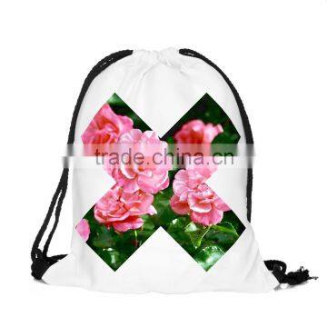 High Quality Custom 3D Print Wholesale Draw String Shopping Bag