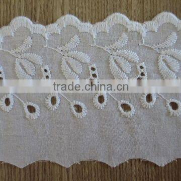 High Quality Embroidery Embroidered Cotton Lace Trim