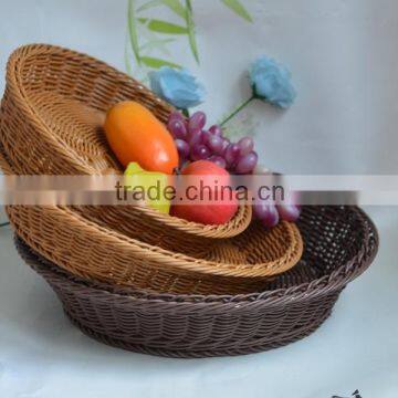 Hot selling simple round PP rattan woven basket