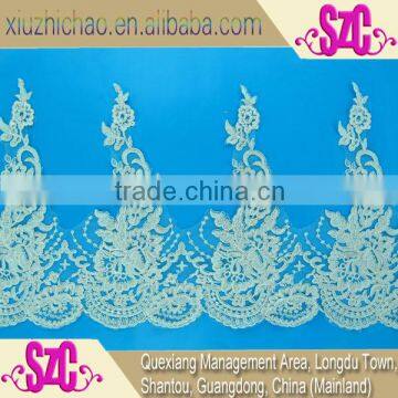 Factory Direct Sales 22cm Embroidery cord golden trim net lace