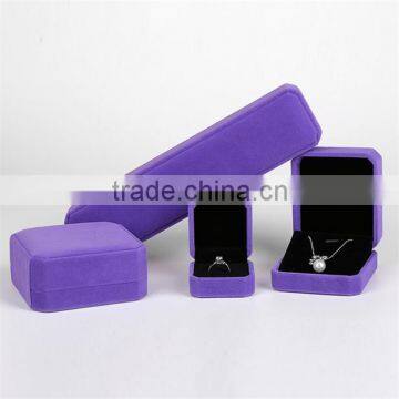 Custom Cheap Purple Velvet Jewelry Gift Boxes photo-4