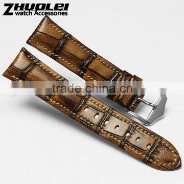 18|20|22mm High Quality Genuine Cowhide Leather Watch Strap With Fashionable Buckle photo-4
