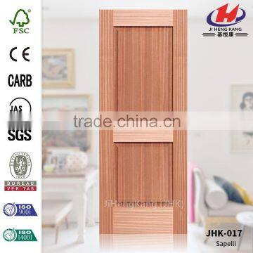 JHK-017 Cheap Price Elegant Two Panels Las Vegas Hotel Nice Surface Sapele HDF Veneer Mould Door Skins