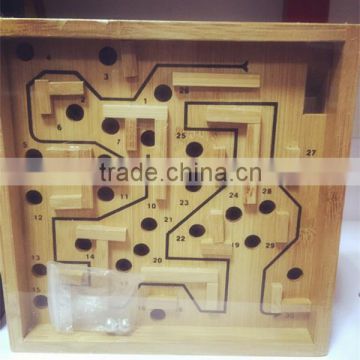 2016 New Labyrinth Game Kids toys Small Wooden Maze Game Wholesale price