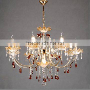 Retro rustic exotic golden crystal Chandelier Coozen Factory lighting fixture