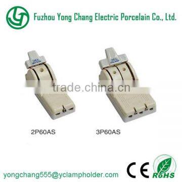 2P60AS single throw porcelain knife switch double pole