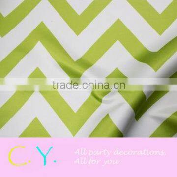 Chervon Printing Tablecloth White/Apple Green