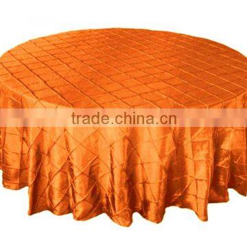 Taffeta pintuck table cloth for banquet