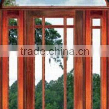 Full Lite Glass Teak Wood Main Door Designs With Arch Transom DJ-S9012STHA