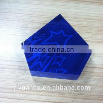 China suppli custom crystal acrylic resin paperweight,acrylic paperweight,wholesale, acrylic block-0033