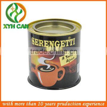 Best quality plastic lid coffee tin,coffee tin box,coffee tin can