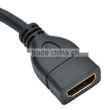 CHEERLINK Right Angle HDMI 1.4 Male to Female Extension Cable - Black (15cm) photo-2