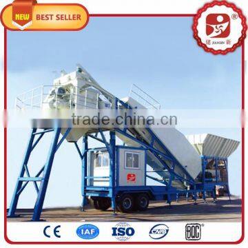 Mini mobile concrete batching plant with 35 cubic meter capacity