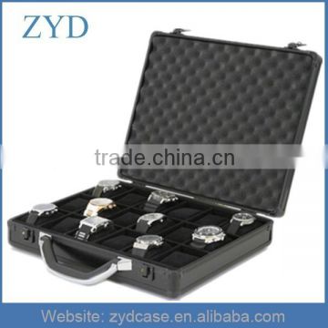 Professional Black Watch Case Aluminum 18 Watch Organizer ZYD-HZMwb010