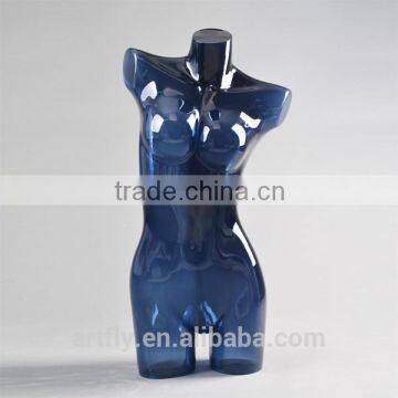 fashion transparent female half body torso mannequin