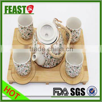 2015 Unique Customized Ceramic Tea Maker With Bamboo Tray photo-5