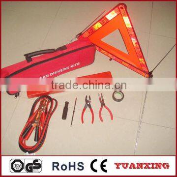 Car accessory emergency Kits safety tools with warning triangle