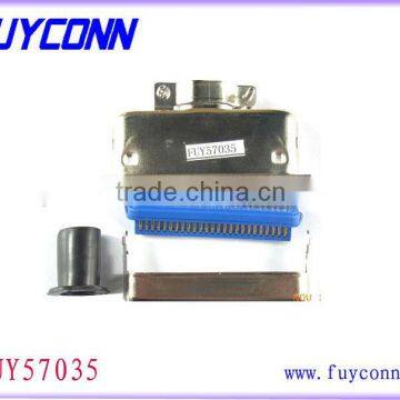 57E series 24 Pin straight plug Connector with metal hood which shielded the interface for EMI protection