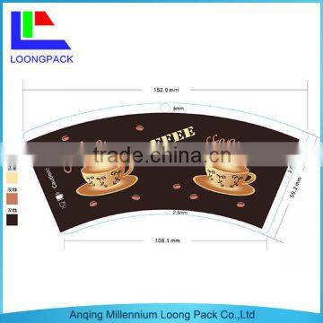 Food grade flexo/offset printing paper cup fan with customized design good