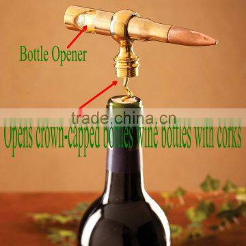 2016 new design stainless steel 50 caliber bullet bottle opener
