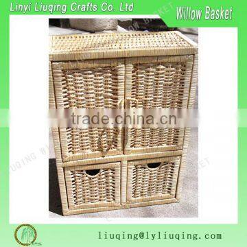 Wooden Wicker Chest Drawers Storage Cabinet Cupboard Natural Shabby Chic Furniture