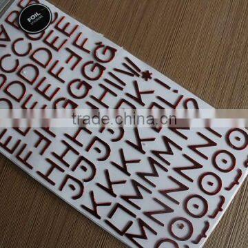Glitter Finished Letters Chipboard Sticker